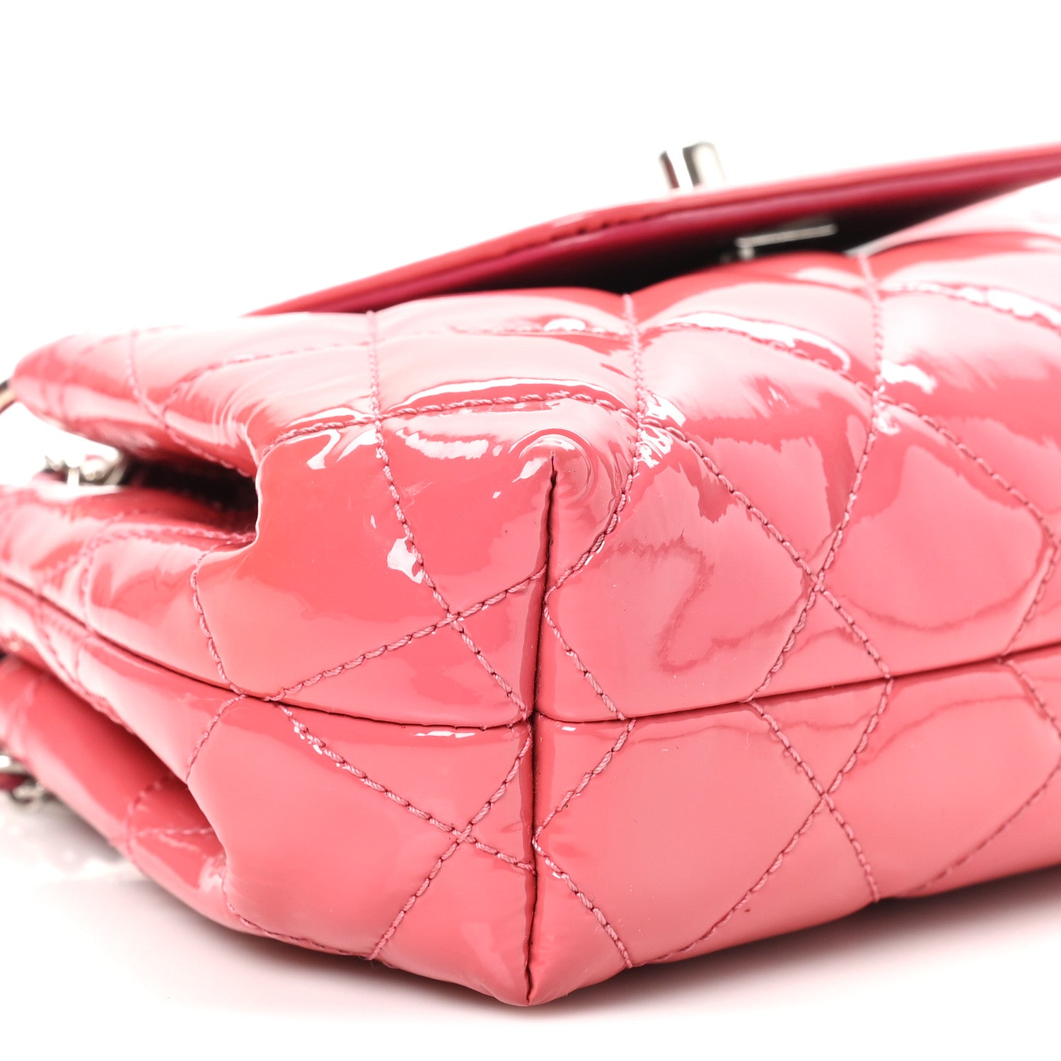Chanel Patent Quilted Small Coco Shine Accordion Flap Pink 9 of 10