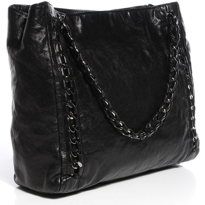 Chanel Glazed Caviar Modern Chain Tote Black 3 of 7