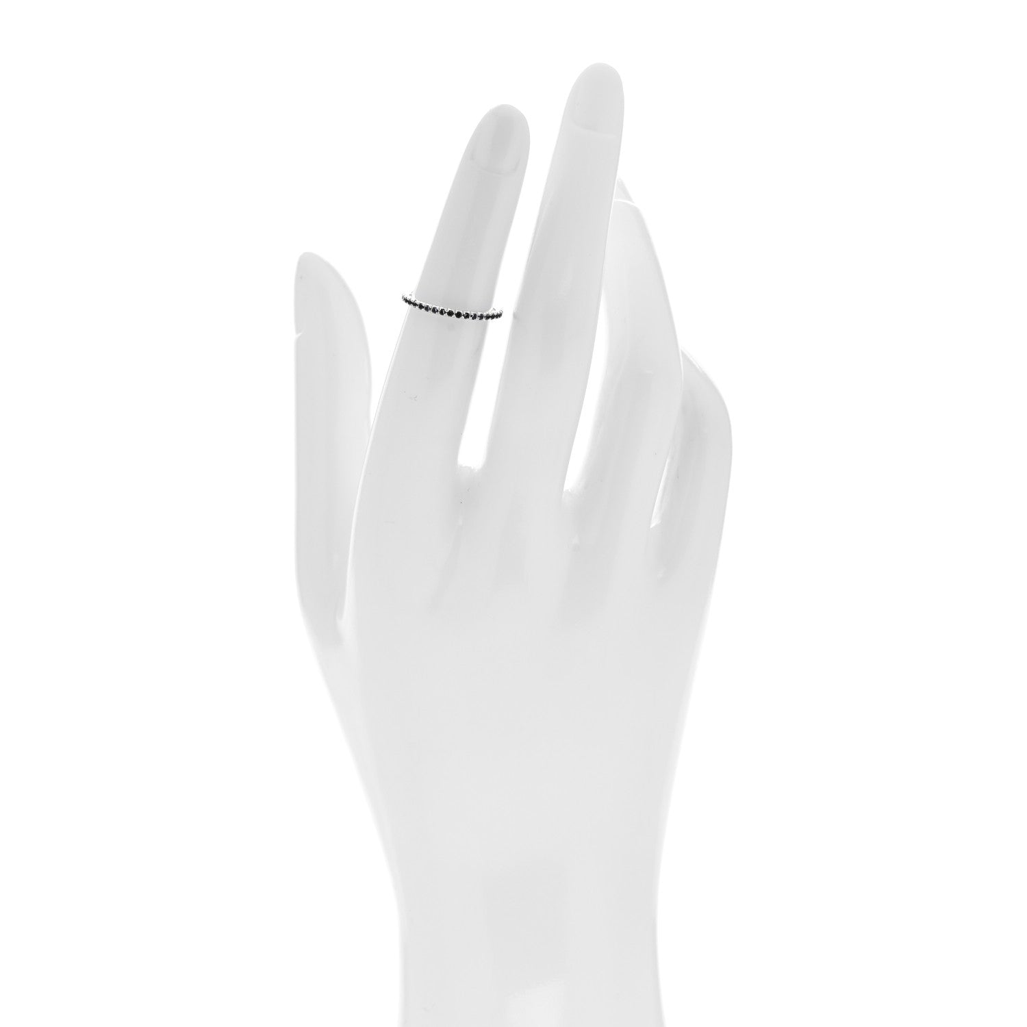 Tiffany 18K White Gold Iolite Metro Ring 48 4.5 2 of 4
