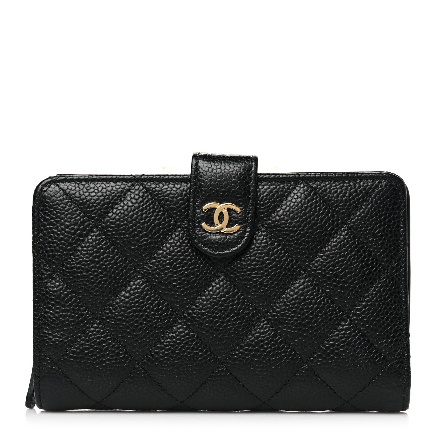 Chanel Caviar Quilted Zipped Pocket Wallet Black 1 of 11