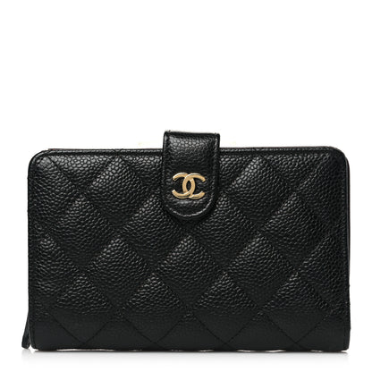 Chanel Caviar Quilted Zipped Pocket Wallet Black 1 of 11