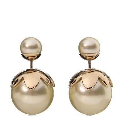Christian Dior Pearl Mise En Dior Tribal Earrings Gold 1 of 4