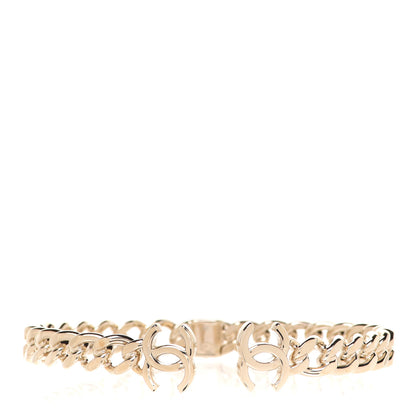 Chanel Metal CC Chain Link Choker Necklace M Gold 1 of 5