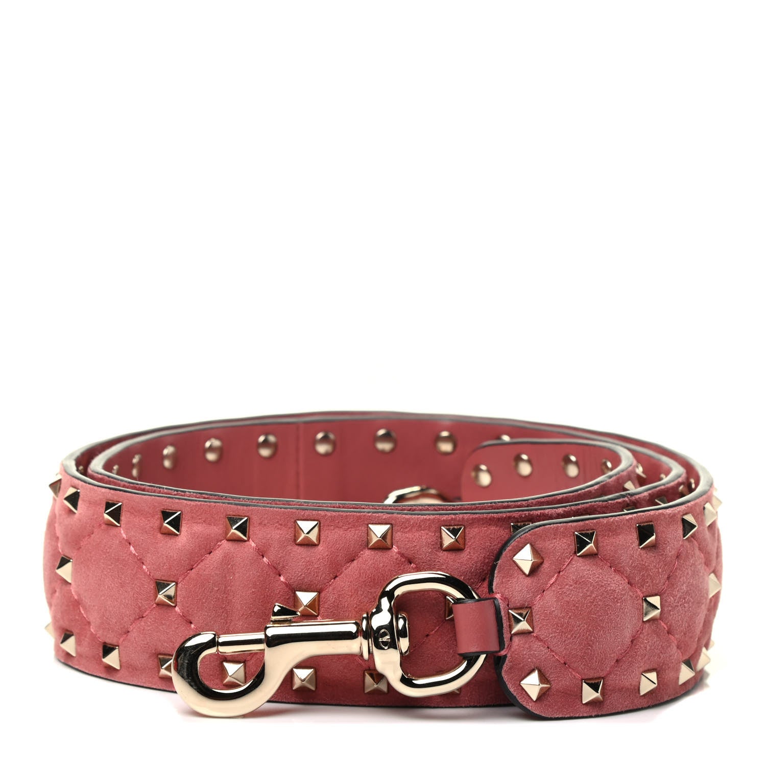 Valentino Garavani Suede Rockstud Spike Shoulder Strap Antico Rosa 1 of 4