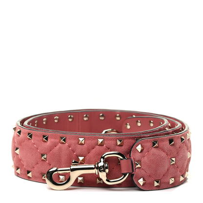 Valentino Garavani Suede Rockstud Spike Shoulder Strap Antico Rosa 1 of 4