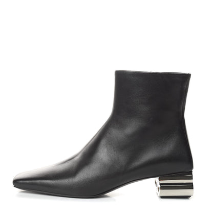 Balenciaga Sheepskin Typo Ankle Booties 39.5 Black 1 of 10