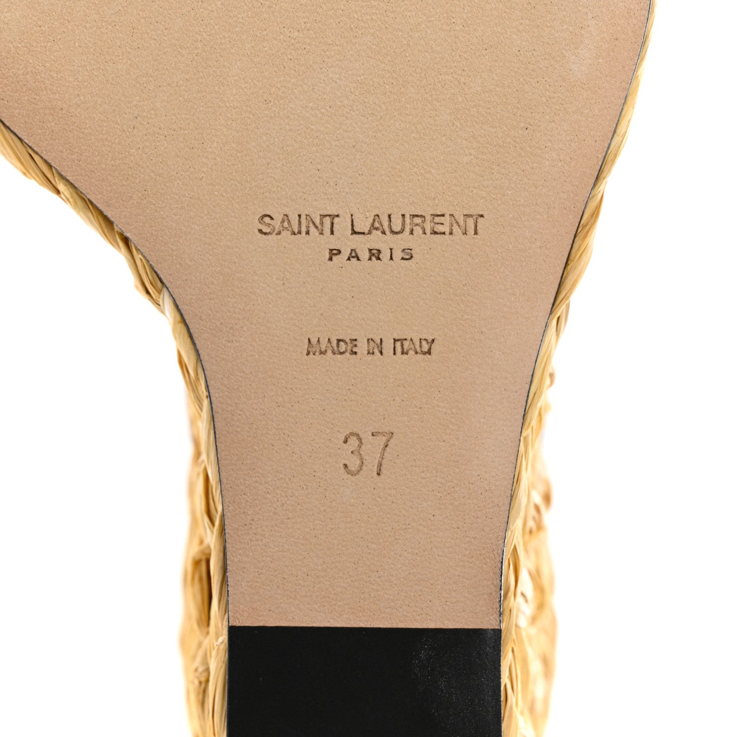 Saint Laurent Calfskin Paloma Espadrille 95 Wedges 37 Black 8 of 8