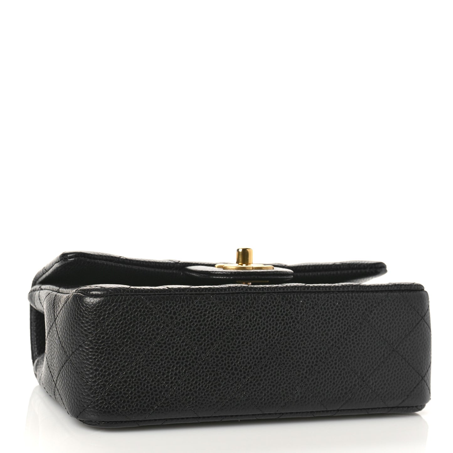 Caviar Quilted Mini Rectangular Flap Black