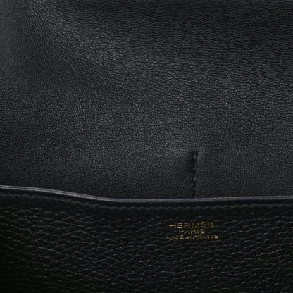 Hermes Taurillon Clemence Halzan 25 Black 12 of 13