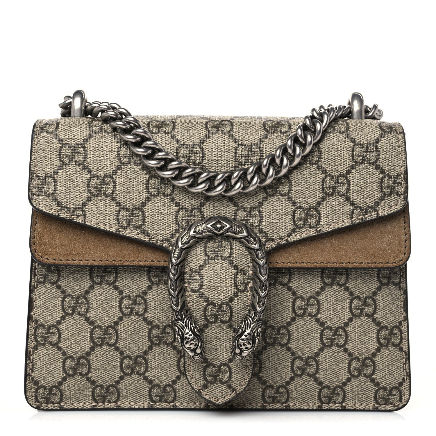 Gucci GG Supreme Monogram Mini Dionysus Shoulder Bag Taupe 1 of 9