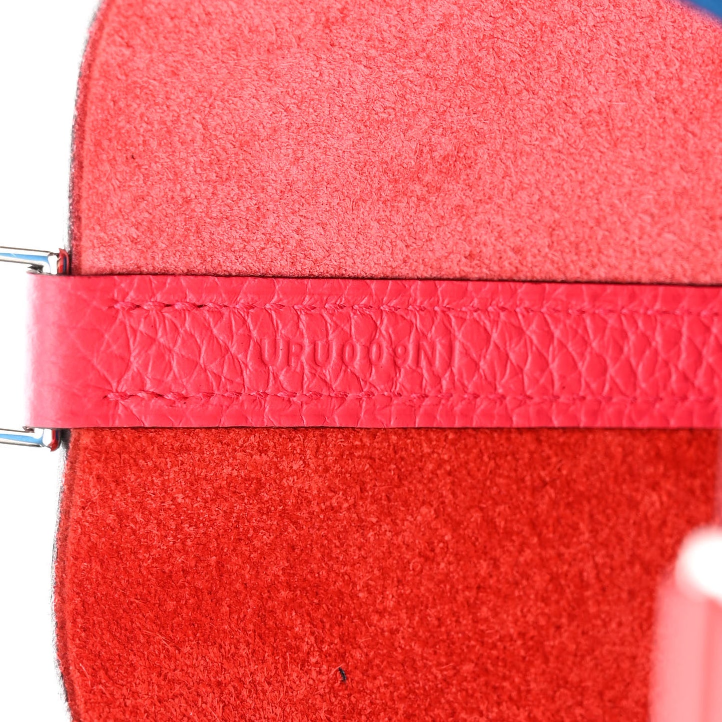 Taurillon Clemence Tri-Color Picotin Lock 18 PM Rouge Coeur Rose Extreme Bleu Zanzibar