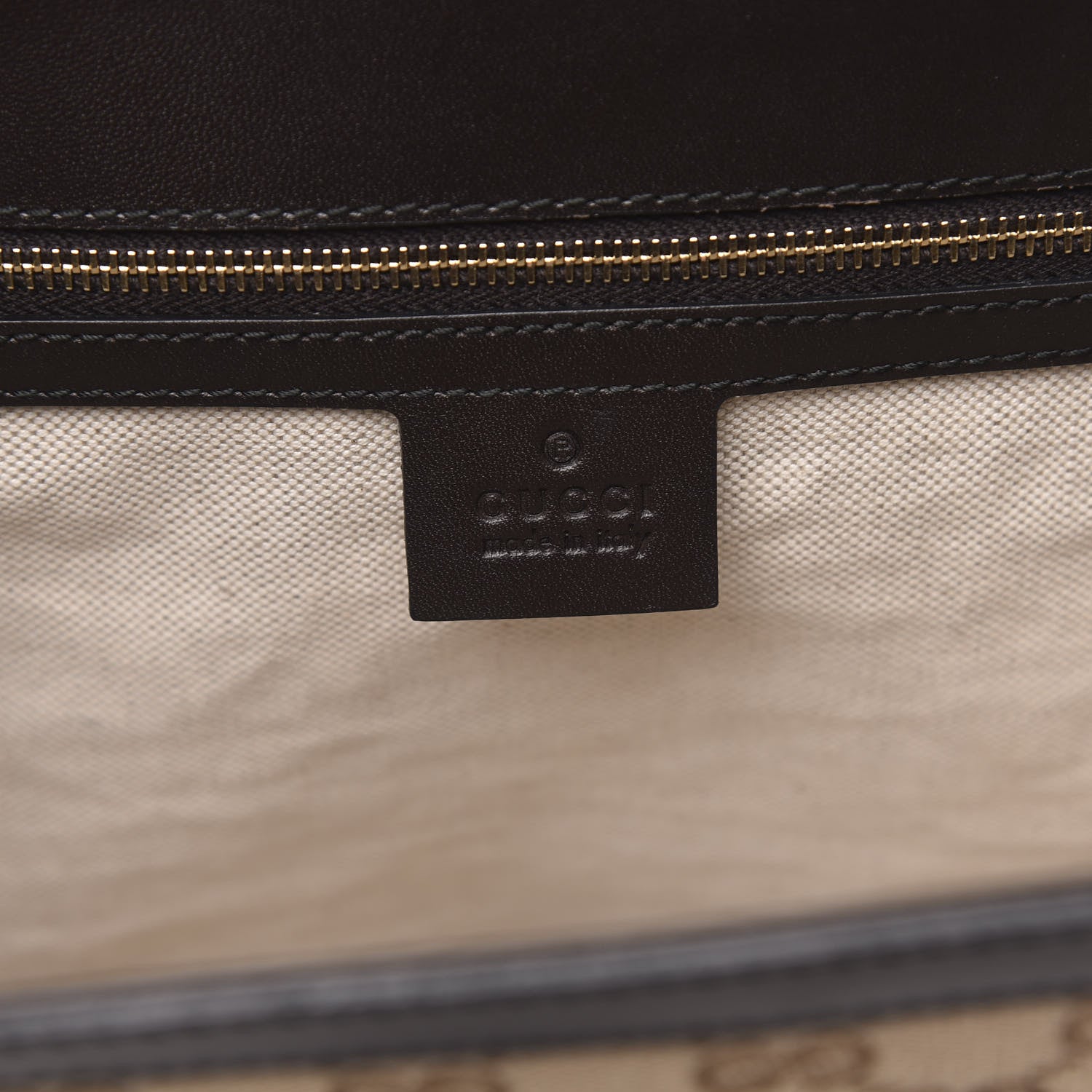 Gucci Monogram Margaux Calfskin Large Emily Chain Shoulder Bag Beige Ebony Cocoa 6 of 15
