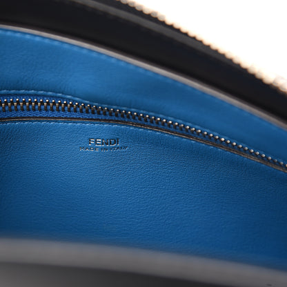Fendi Vitello Baltico Dolce DotCom Satchel Black Blue Royal 6 of 12
