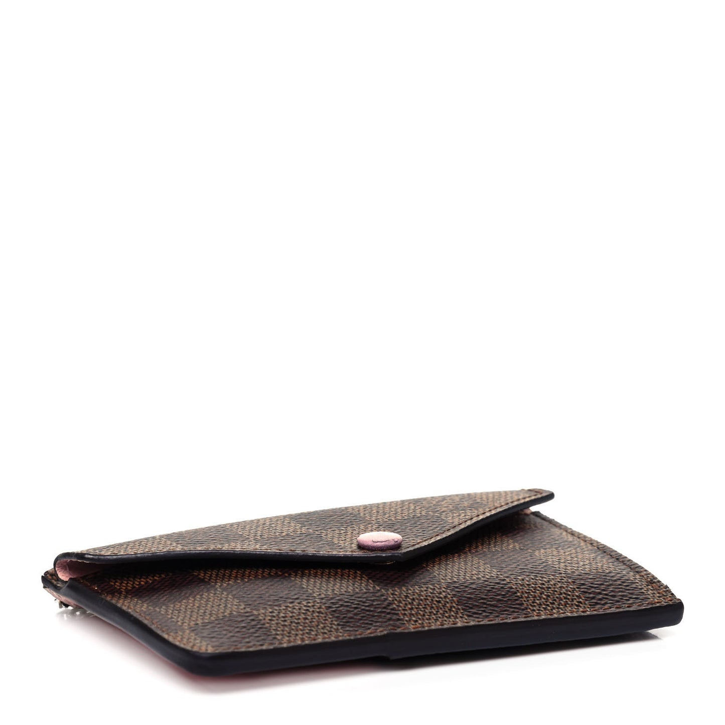 Damier Ebene Recto Verso Card Holder Rose Ballerine
