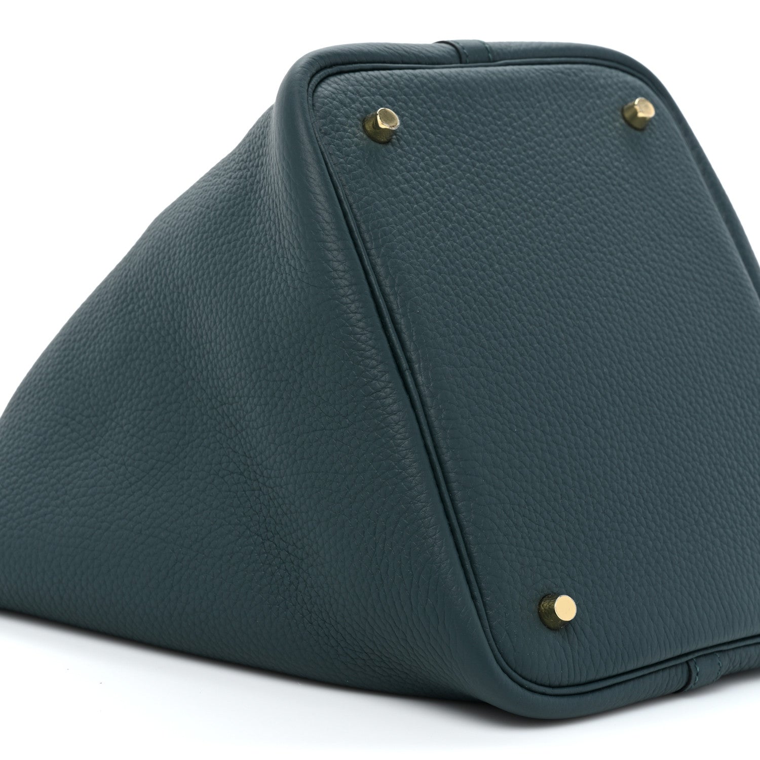 Hermes Taurillon Clemence Picotin Lock 22 MM Vert Cypress 9 of 9