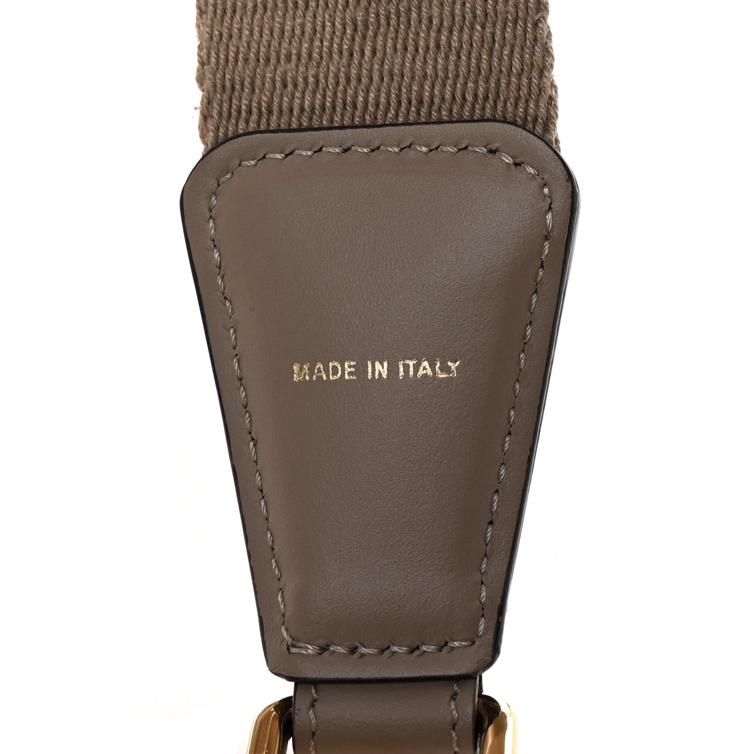 Fendi Jacquard Ribbon Vitello King FF Bi-Color Intreccio Adjustable Strap You Dove White Anthracite 5 of 6