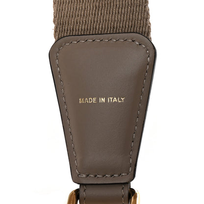 Fendi Jacquard Ribbon Vitello King FF Bi-Color Intreccio Adjustable Strap You Dove White Anthracite 5 of 6