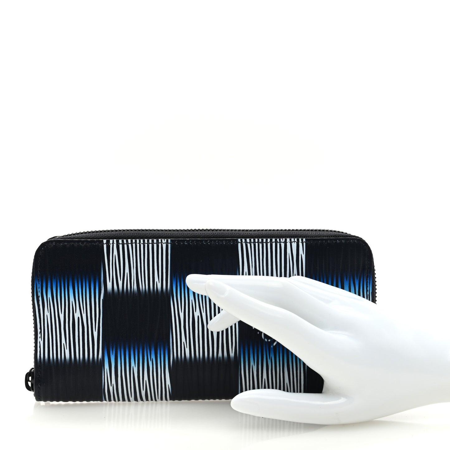 Epi XL Damier Rush Zippy Vertical Wallet Blue Moon
