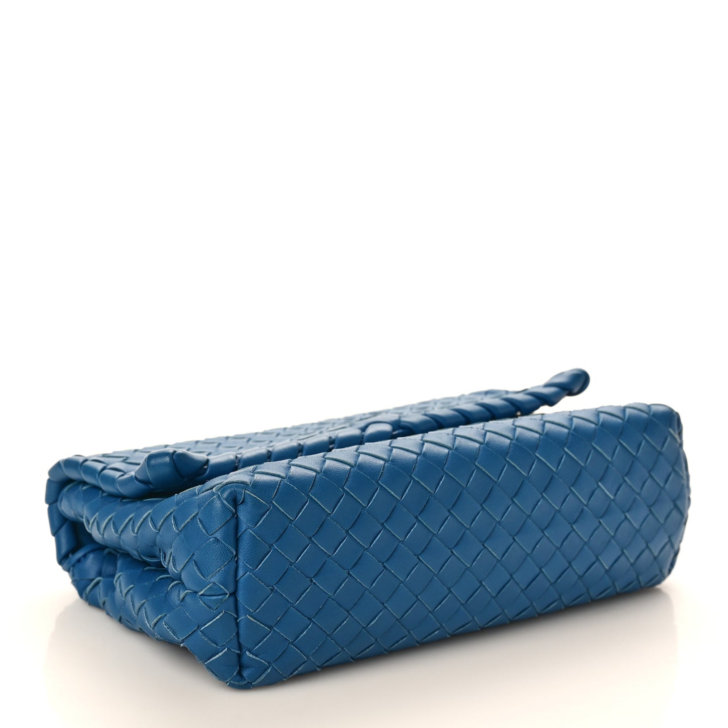 Nappa Intrecciato Baby Olimpia Shoulder Bag Blue