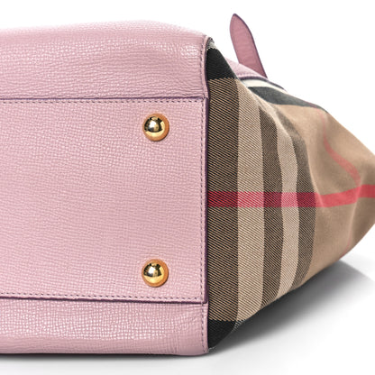 Burberry Grainy Calfskin House Check Small Canterbury Tote Pale Orchid 8 of 8