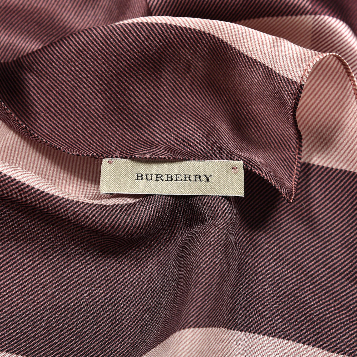 Burberry Silk Giant Check Scarf Pink 2 of 2