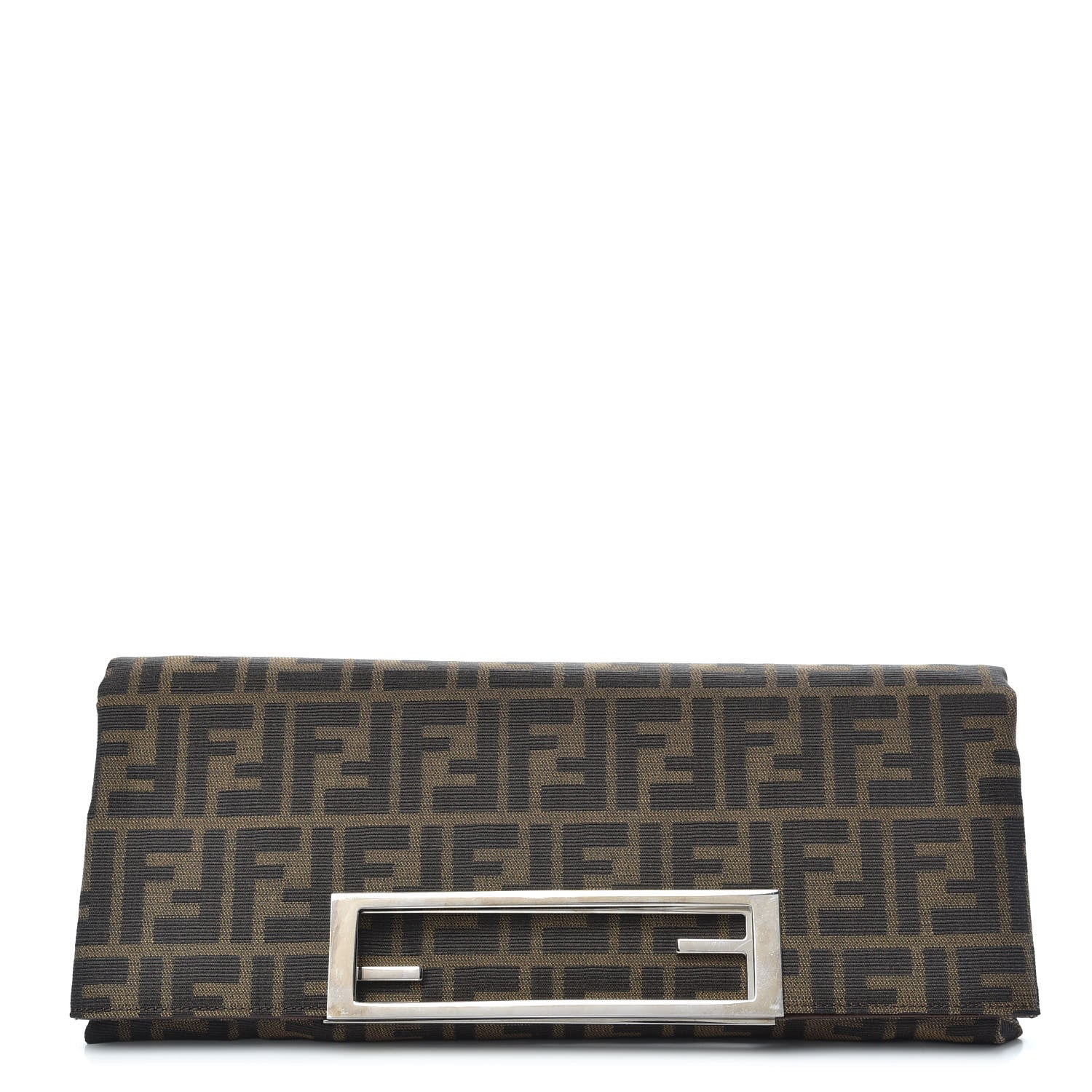 Fendi Zucca Flap Clutch Tobacco 1 of 6