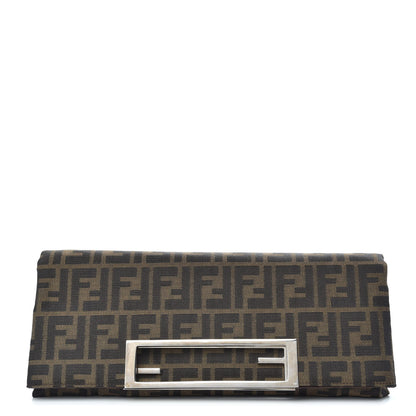 Fendi Zucca Flap Clutch Tobacco 1 of 6