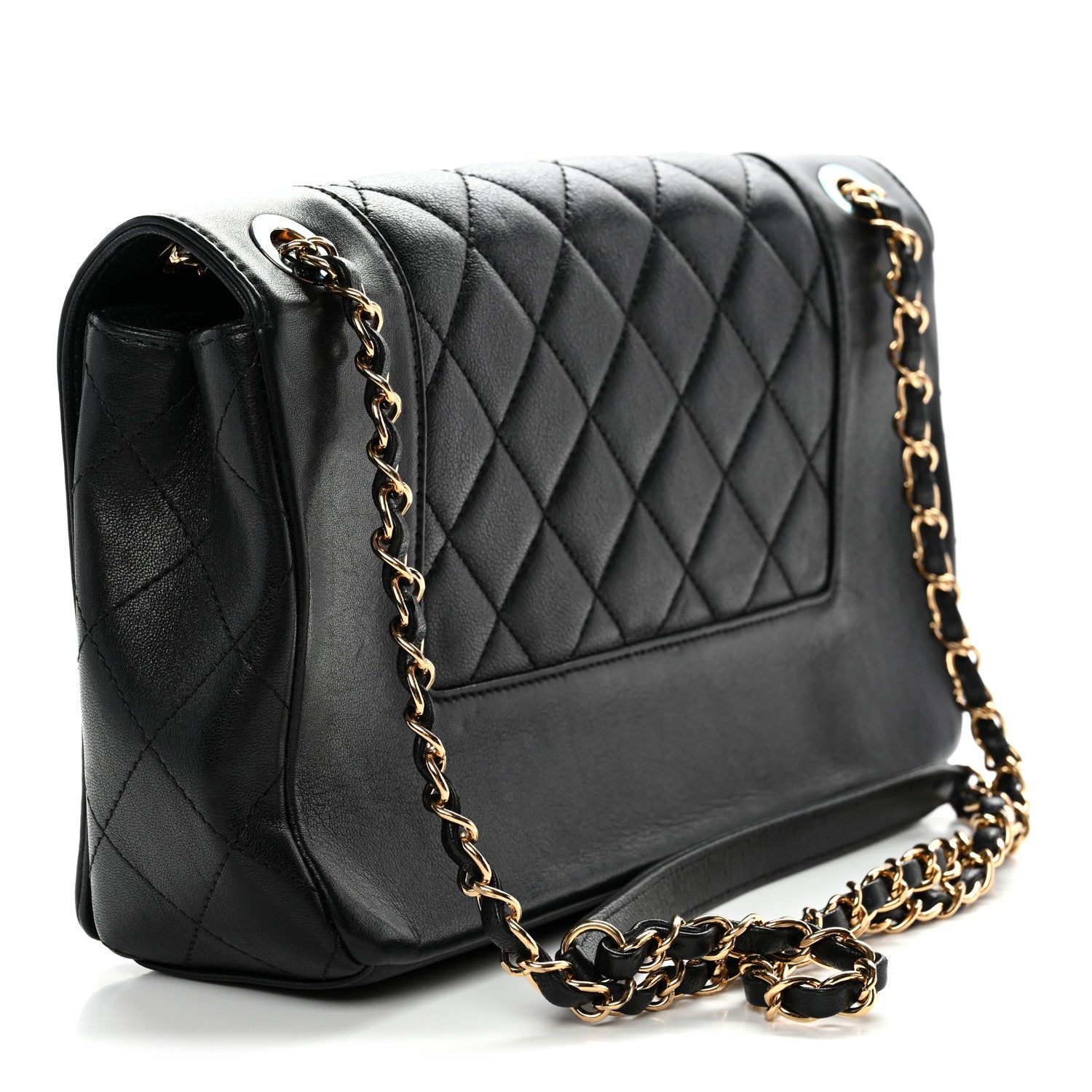 Chanel Sheepskin Quilted Vintage Mademoiselle Flap Black 3 of 11