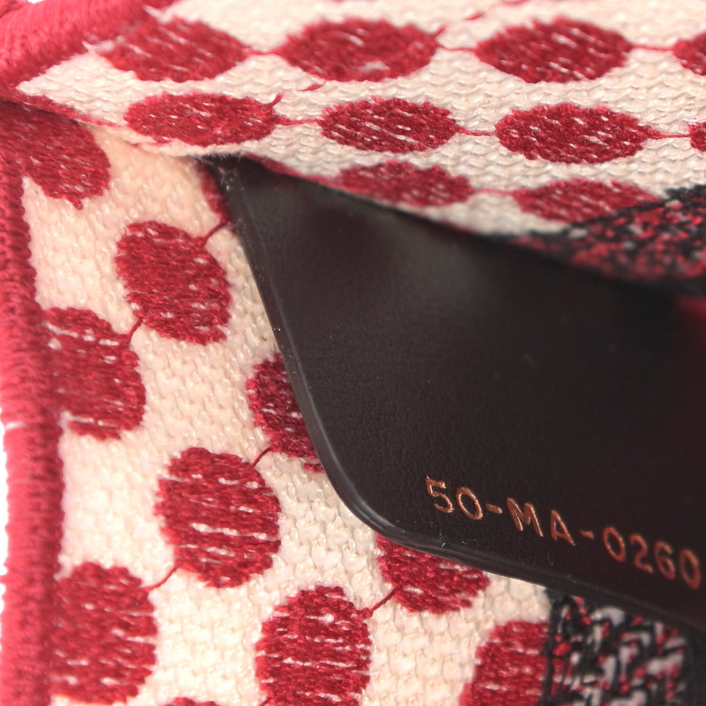 Canvas DiorAmour Dots Mini Book Tote Red