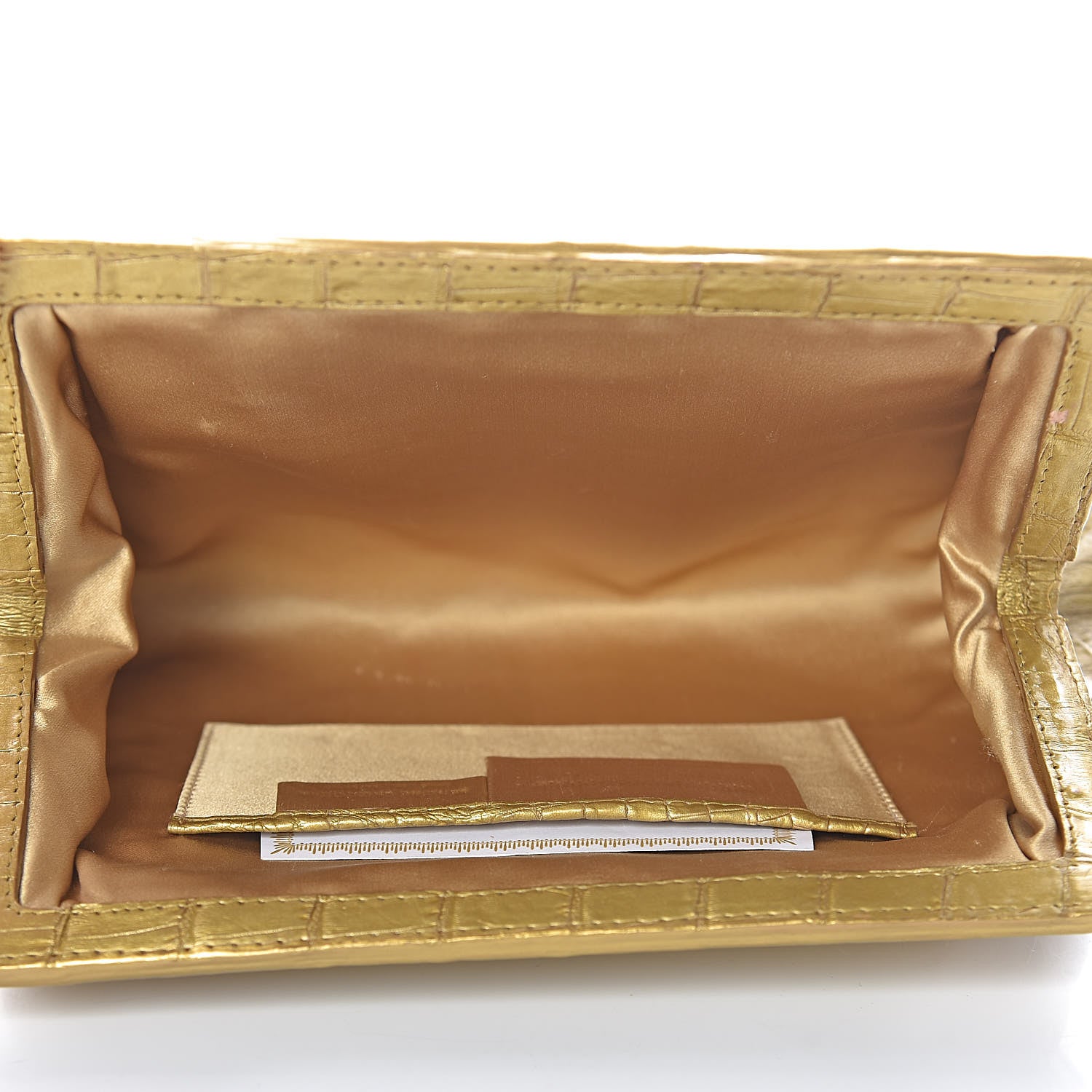 Nancy Gonzalez Crocodile Clutch Gold 5 of 9