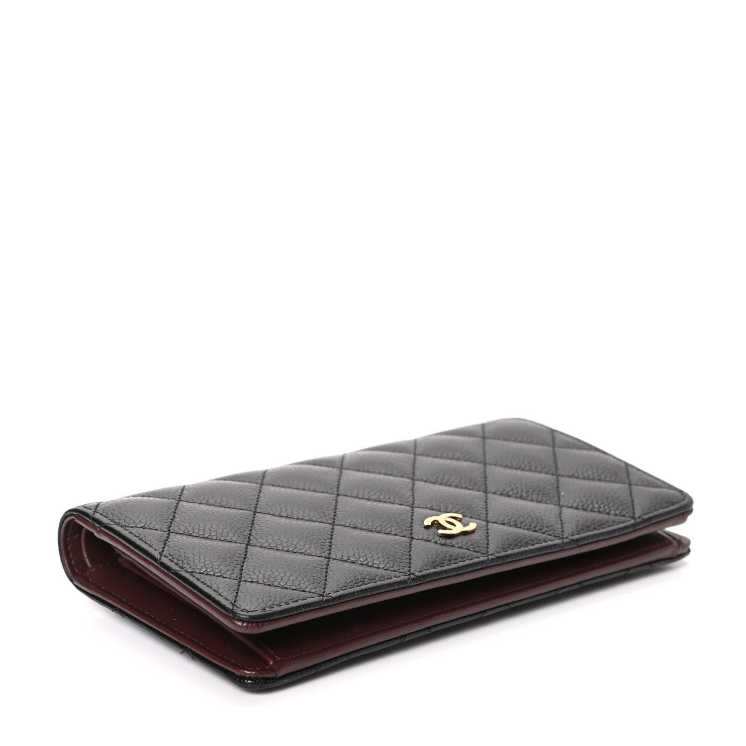 Chanel Caviar Quilted Yen Wallet Black 4 of 8
