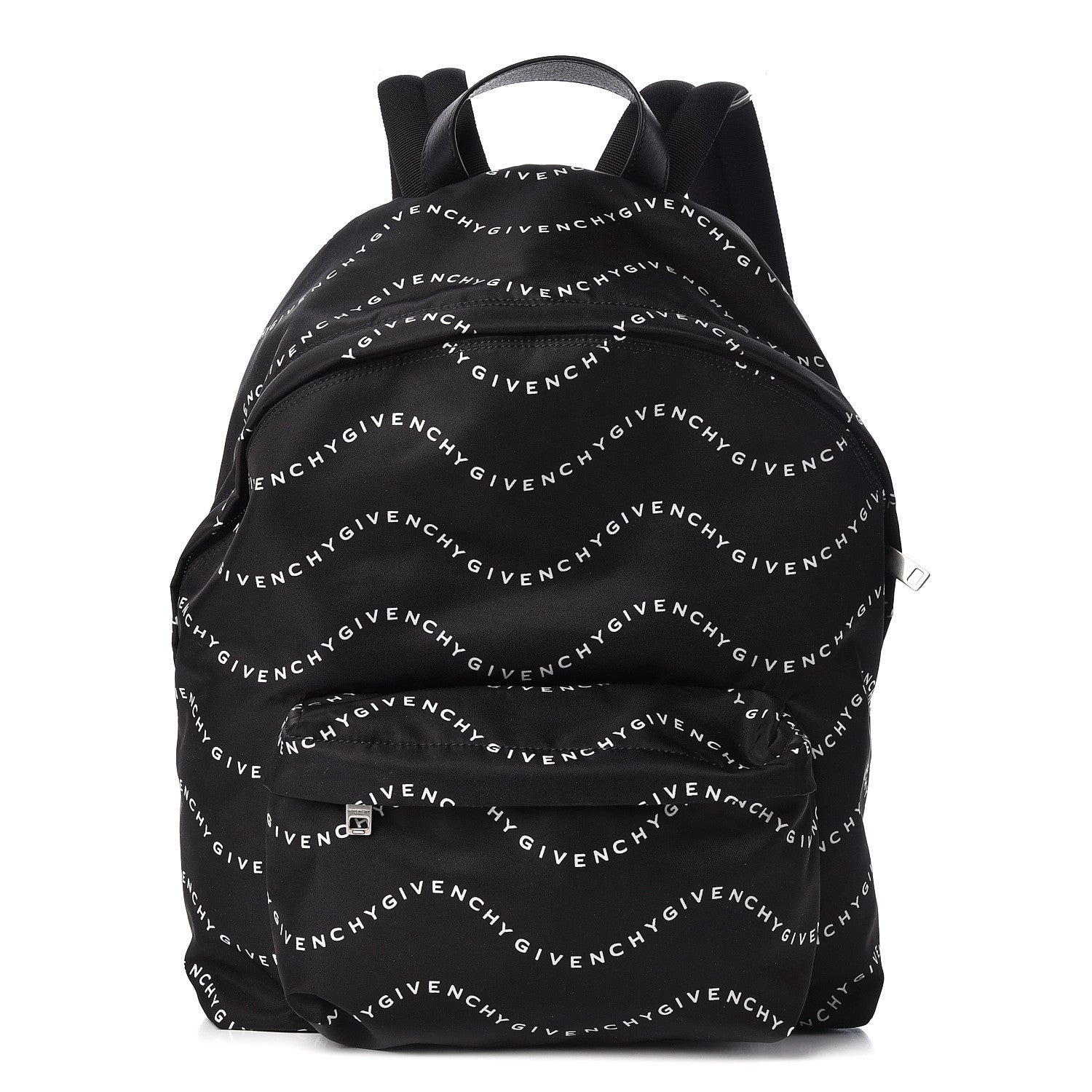 Givenchy Nylon Waves Print Urban Backpack Black White 1 of 11