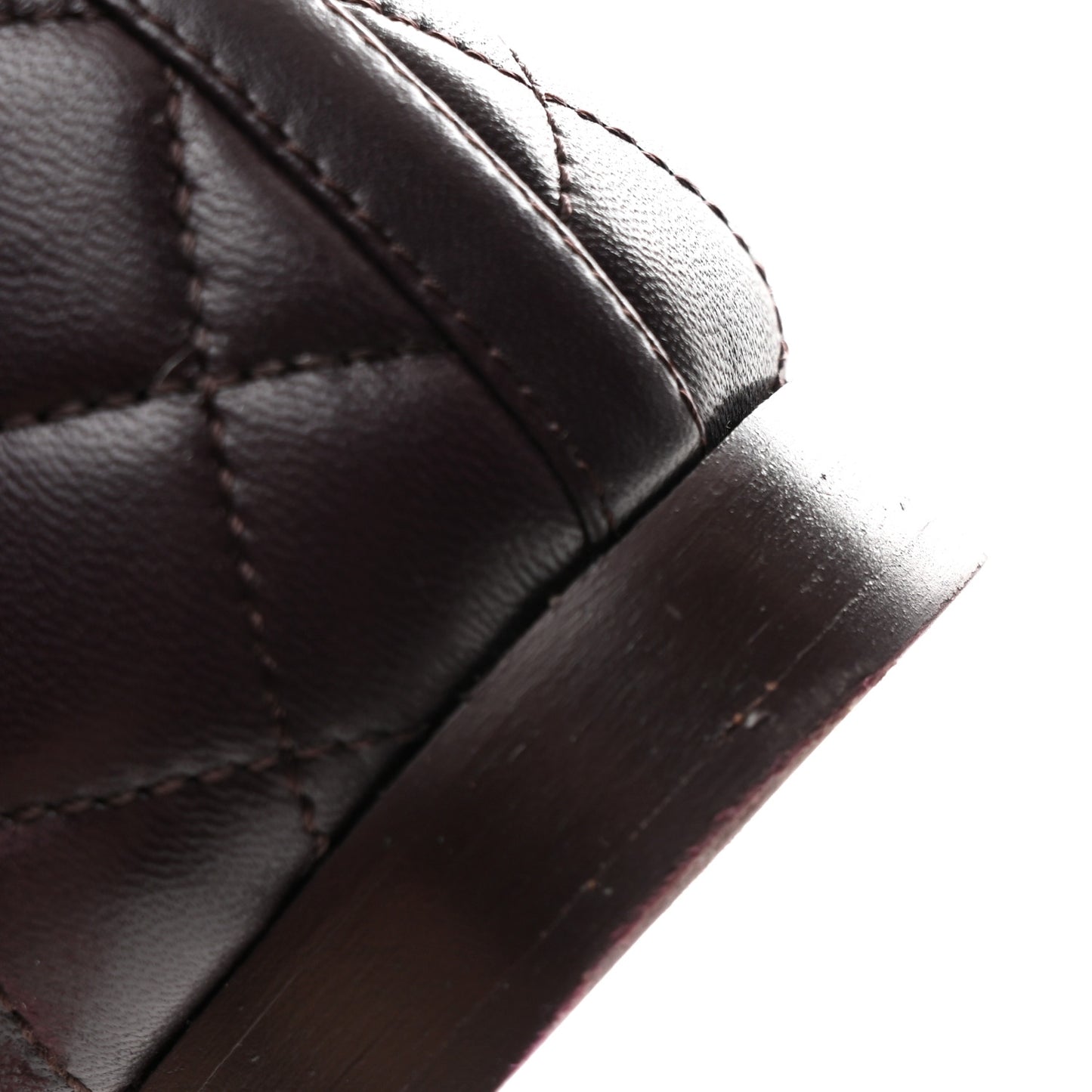 Lambskin Quilted CC Ballerina Flats 41 Dark Purple