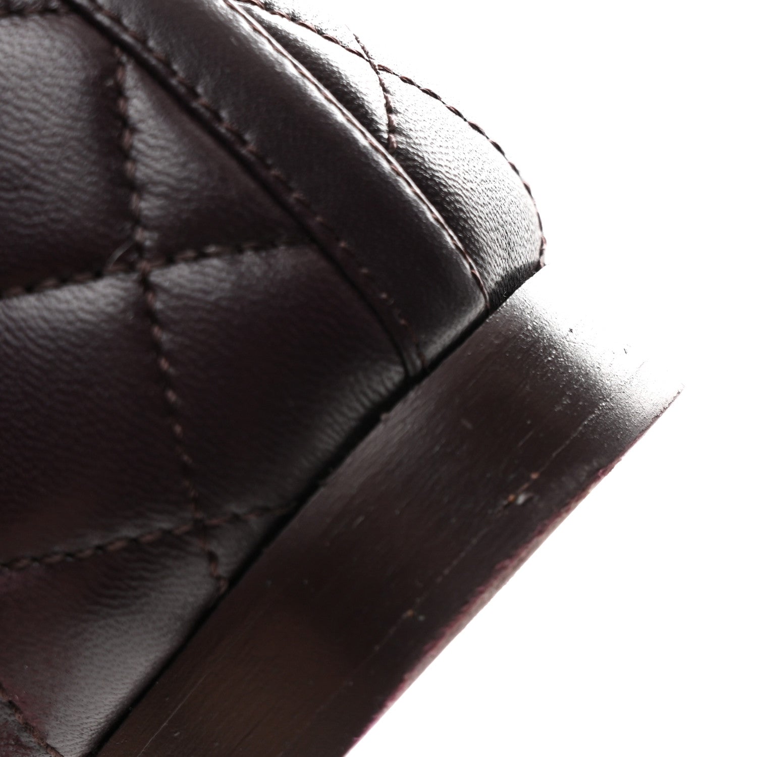 Chanel Lambskin Quilted CC Ballerina Flats 41 Dark Purple 10 of 11