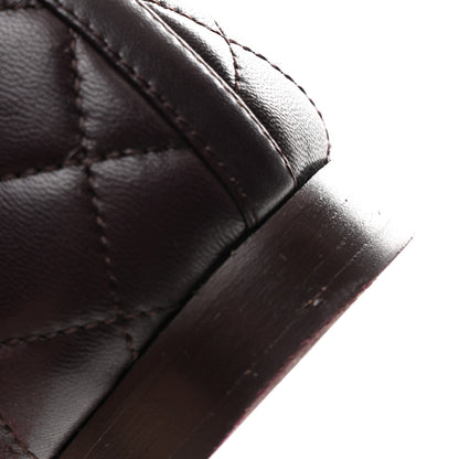 Chanel Lambskin Quilted CC Ballerina Flats 41 Dark Purple 10 of 11