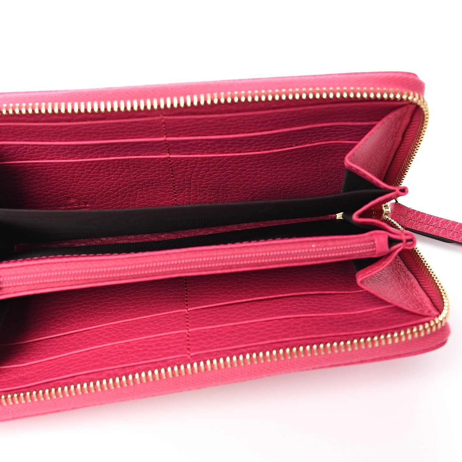 Gucci Dollar Calfskin GG Marmont Zip Around Wallet Box Pink 4 of 6