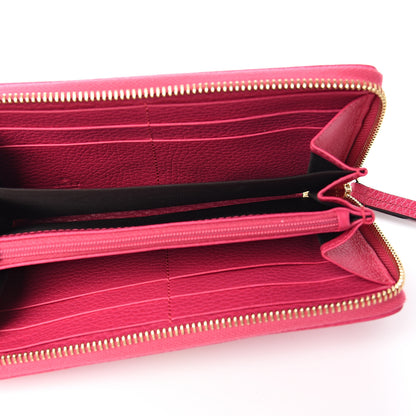 Gucci Dollar Calfskin GG Marmont Zip Around Wallet Box Pink 4 of 6