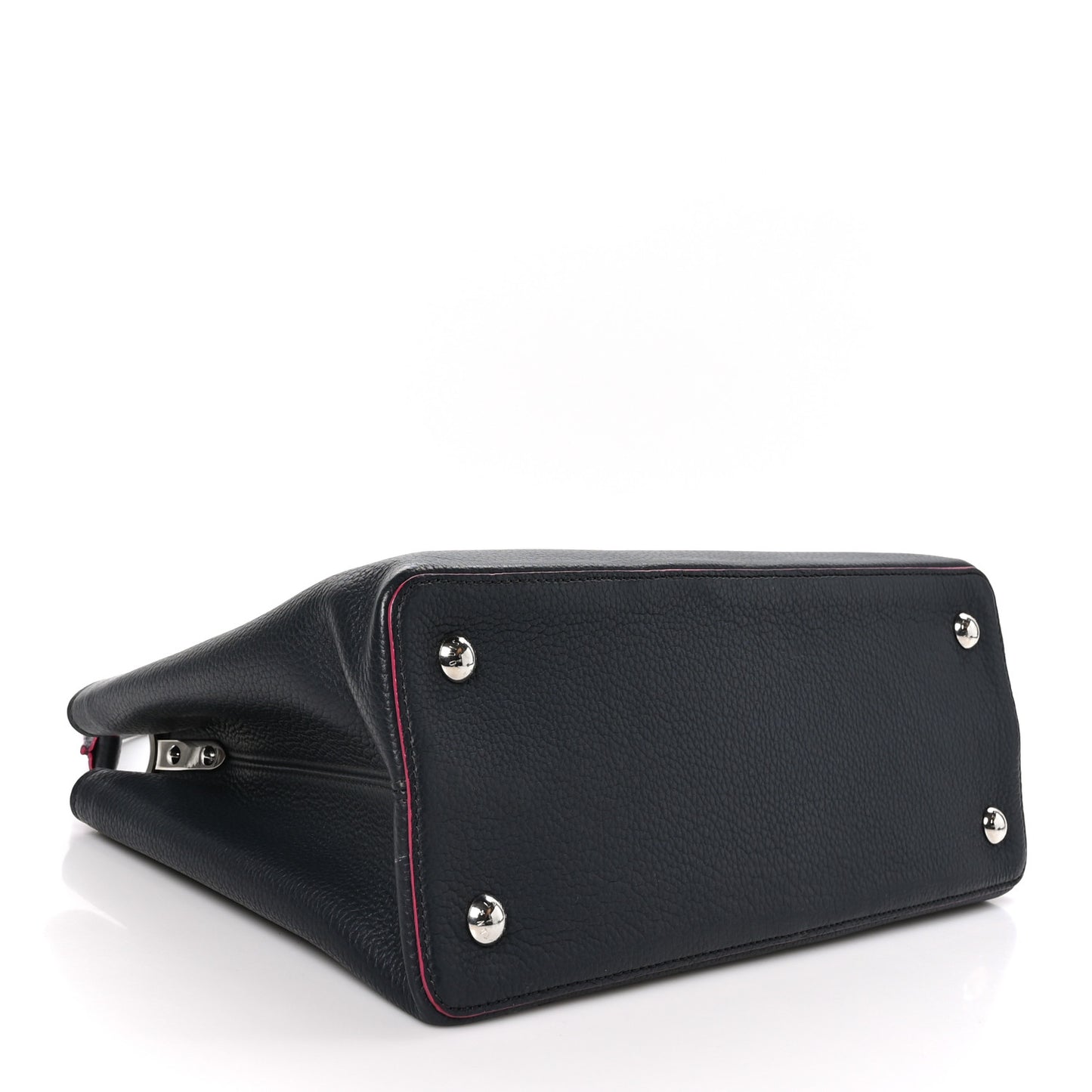 Taurillon Capucines MM Cobalt Fuchsia