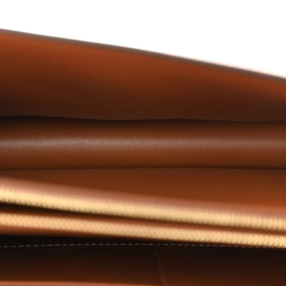 Celine Triomphe Canvas Calfskin Enveloppe Bag Tan 6 of 12
