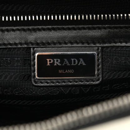 Prada Saffiano Mens Brique Crossbody Bag White Black 7 of 11