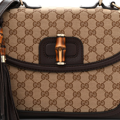 Gucci Monogram Large New Bamboo Top Handle Bag Brown 8 of 10
