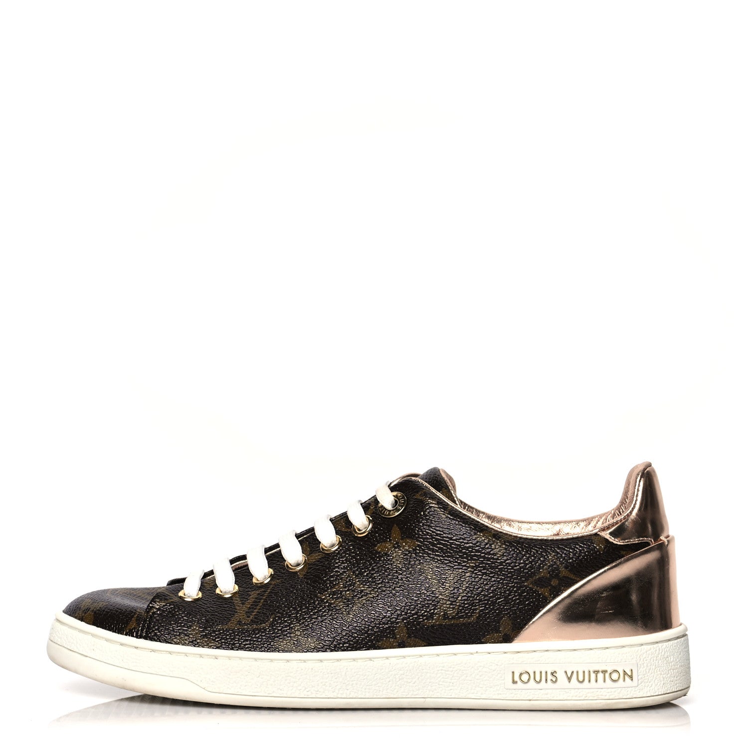 Louis Vuitton Patent Monogram Frontrow Sneakers 36.5 Rose Gold 1 of 8