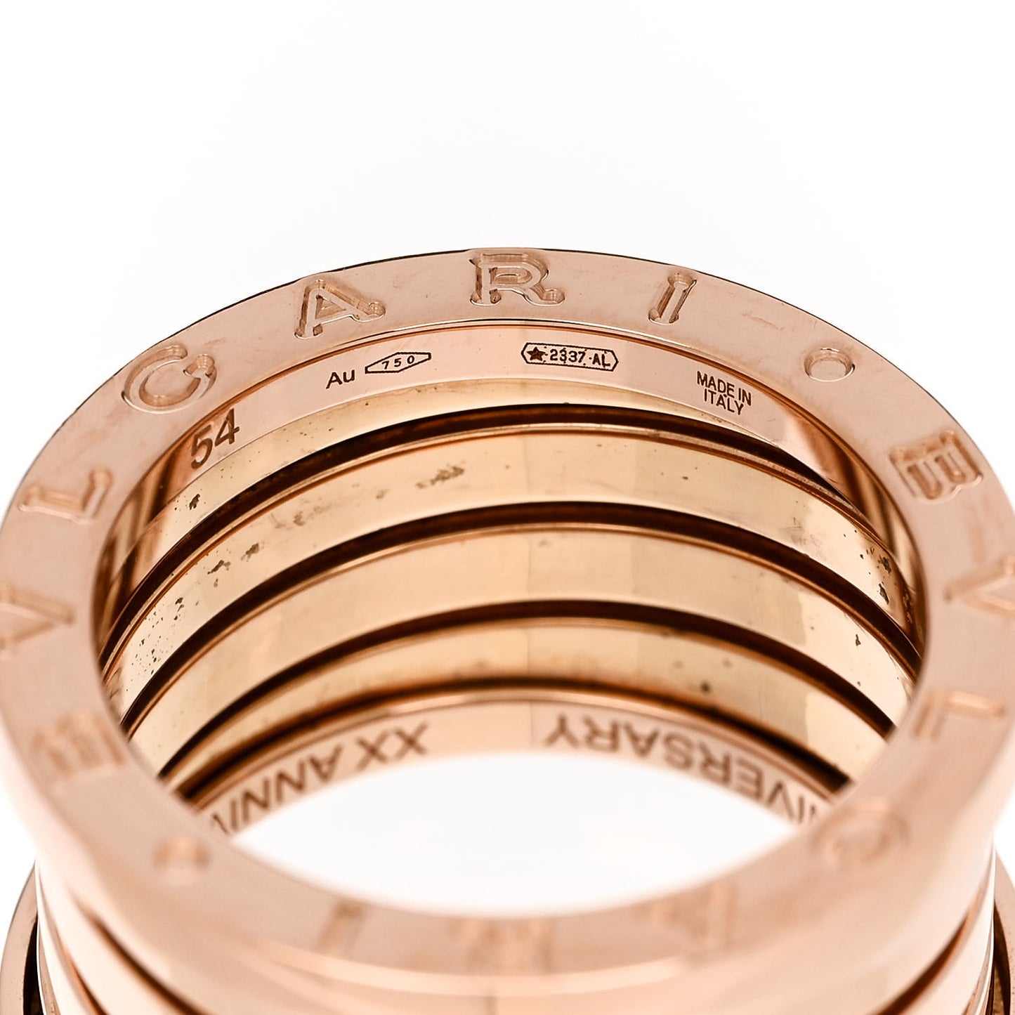 18K Rose Gold B.Zero1 Five-Band Anniversary Ring 54 6.75
