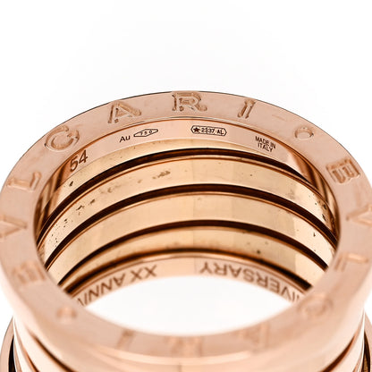 Bulgari 18K Rose Gold B.Zero1 Five-Band Anniversary Ring 54 6.75 5 of 6