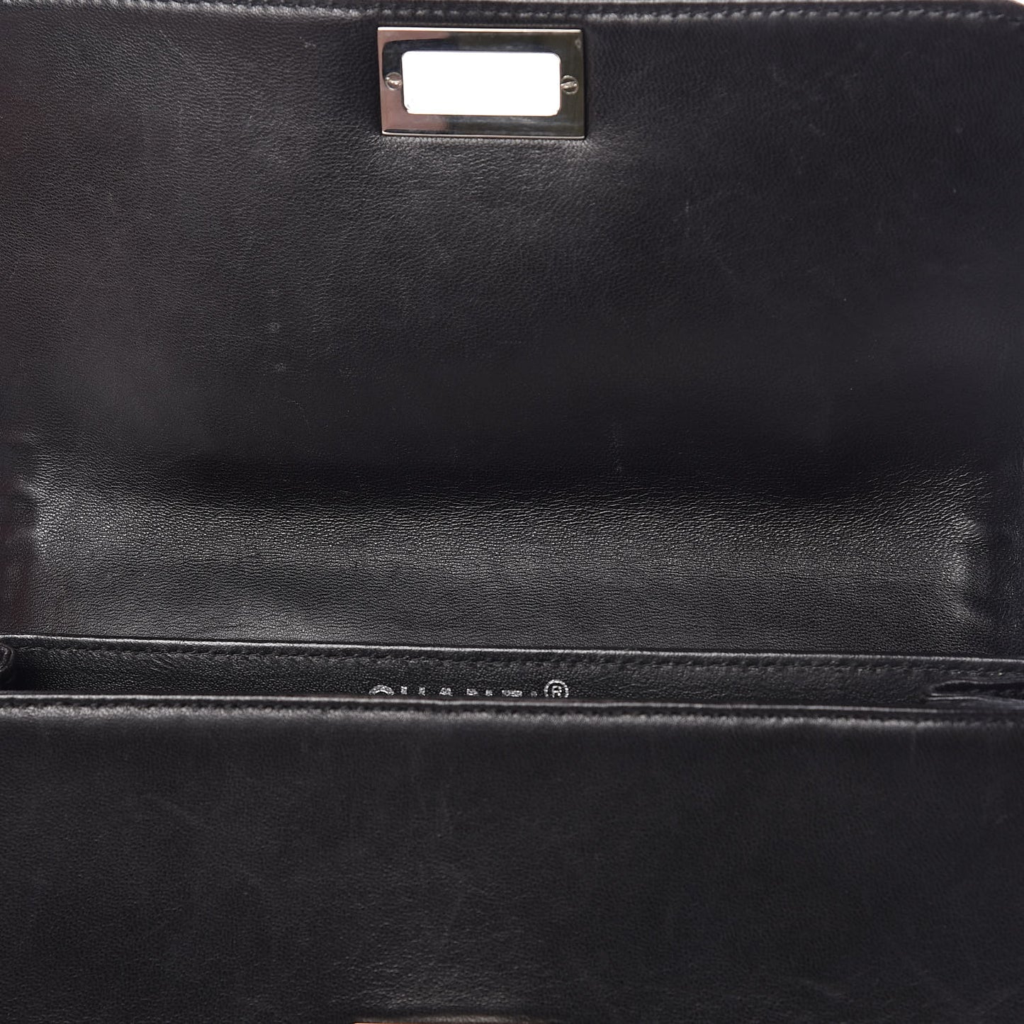 Lambskin Mademoiselle Accordion Flap Black