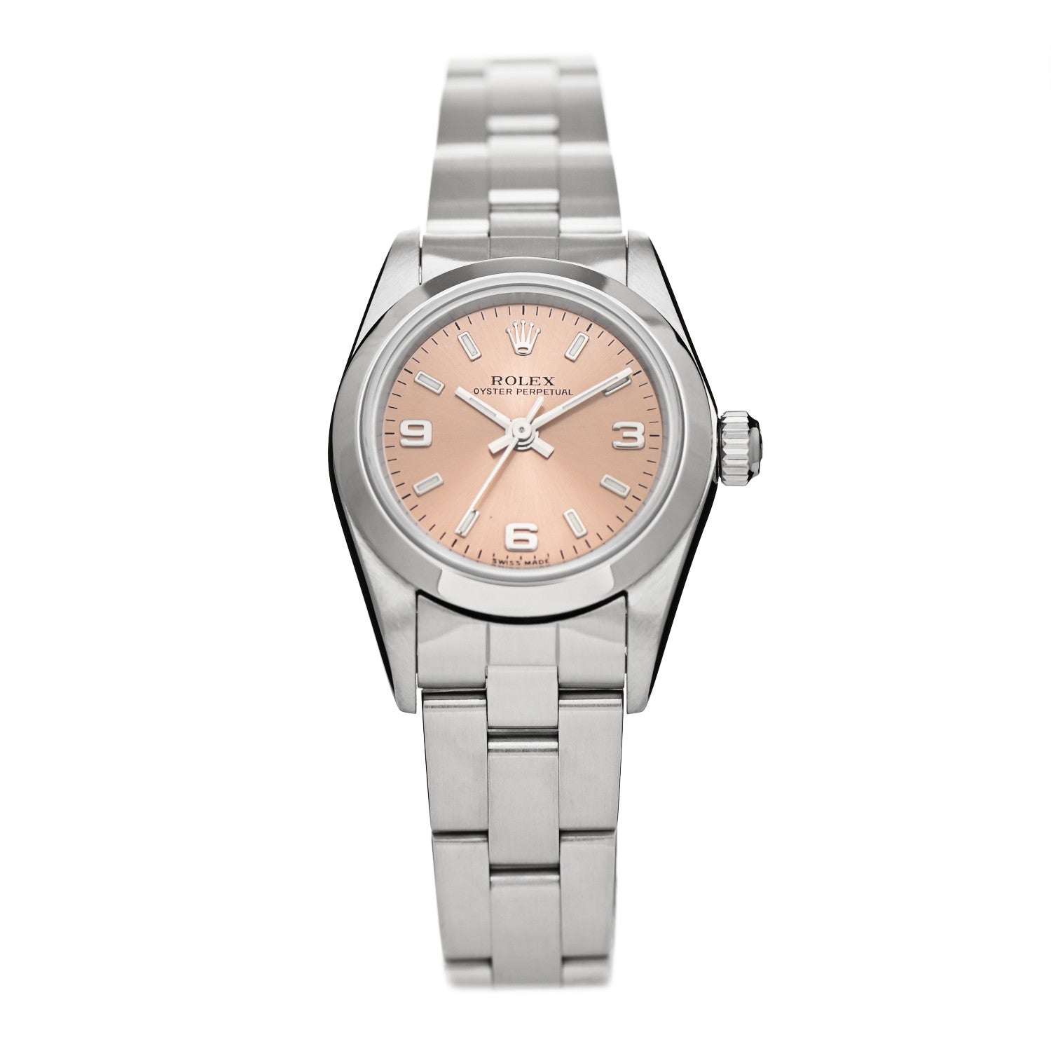 Rolex Stainless Steel 24mm Oyster Perpetual Watch Pink 76080 1 of 4