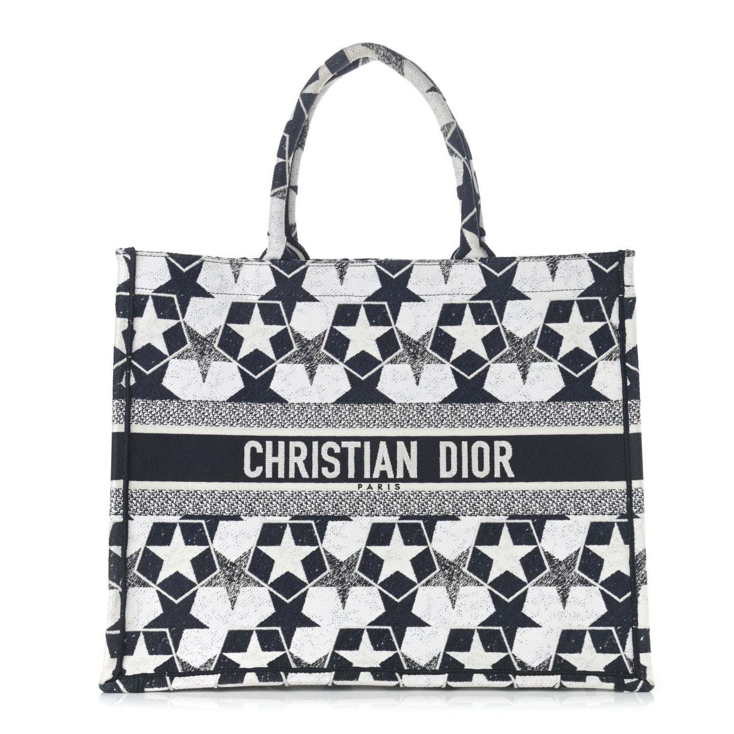 Christian Dior Canvas Embroidered Étoile Blue White 1 of 10