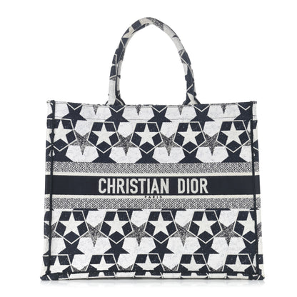 Christian Dior Canvas Embroidered Étoile Blue White 1 of 10