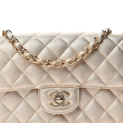 Chanel Metallic Lambskin Quilted Mini Rectangular Flap Gold 10 of 11