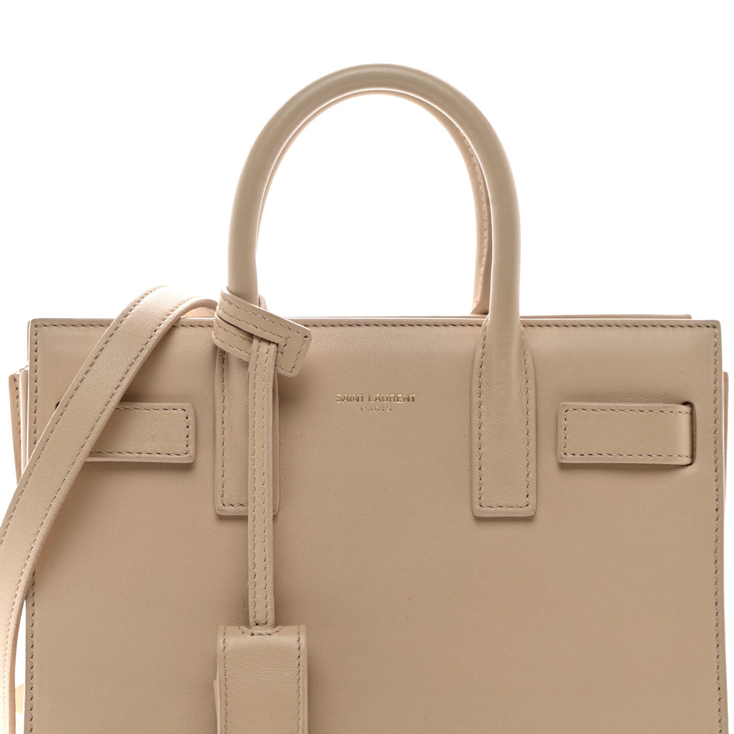 Saint Laurent Calfskin Nano Sac De Jour Beige 7 of 12